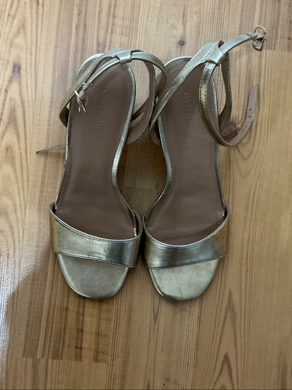 Old Navy Gold Ankle-Strap Sandals